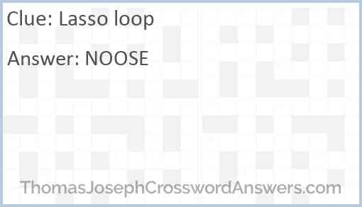 Lasso loop Answer