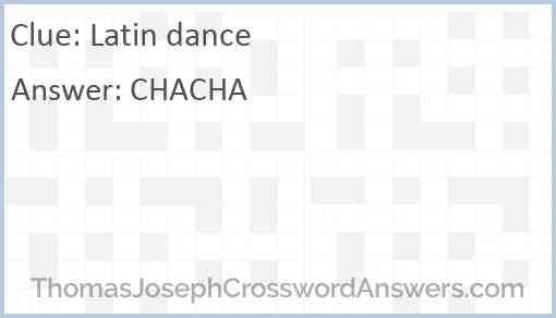 Latin dance Answer