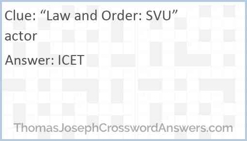 “Law and Order: SVU” actor Answer