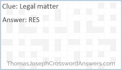 Legal matter Answer