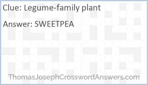 Legume-family plant Answer