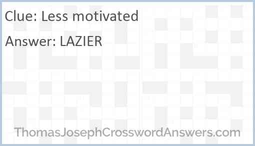 Less motivated Answer
