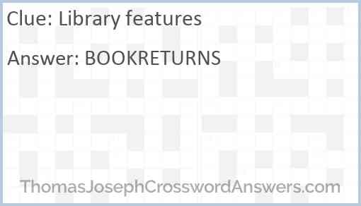 Library features Answer