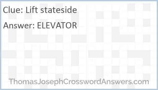 Lift stateside Answer