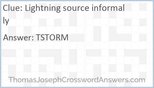 Lightning source informally Answer