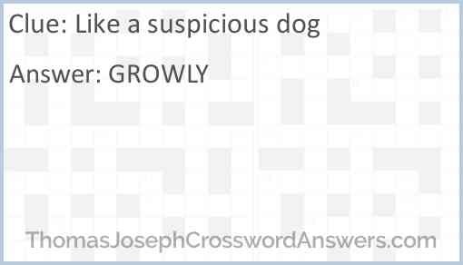 Like a suspicious dog Answer