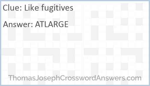 Like fugitives Answer