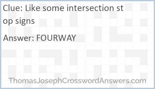 Like some intersection stop signs Answer