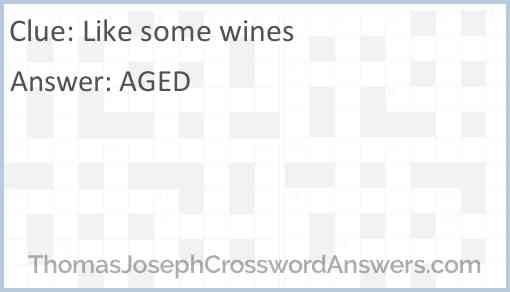 Like some wines Answer