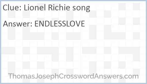 Lionel Richie song Answer