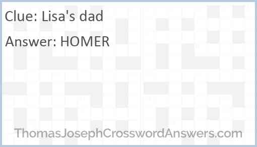 Lisa's dad Answer