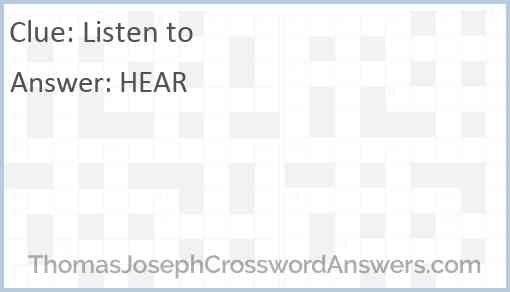 Listen (to) Answer