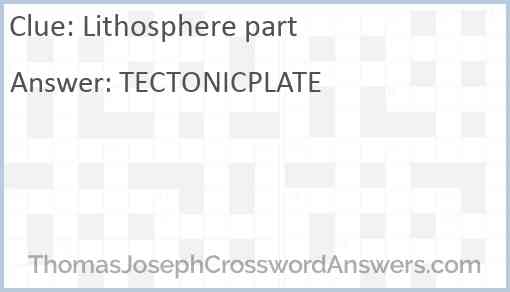 Lithosphere part Answer