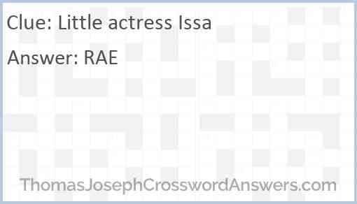 Little actress Issa Answer