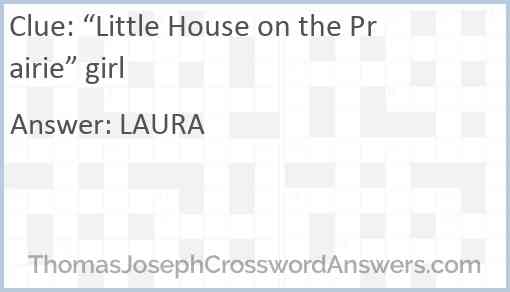 “Little House on the Prairie” girl Answer