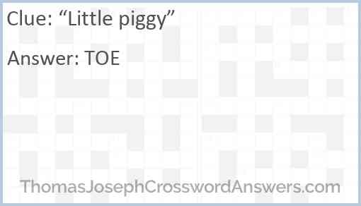 Little piggy Answer