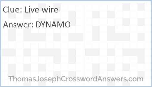 Live wire Answer