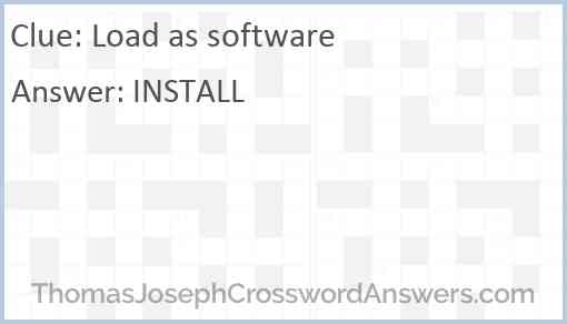 Load as software Answer