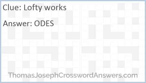 Lofty works Answer