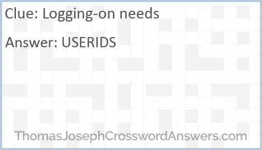 Logging-on needs Answer