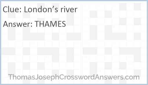 London’s river Answer