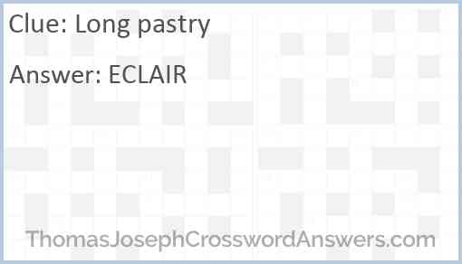 Long pastry Answer