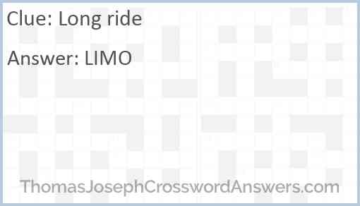 Long ride Answer