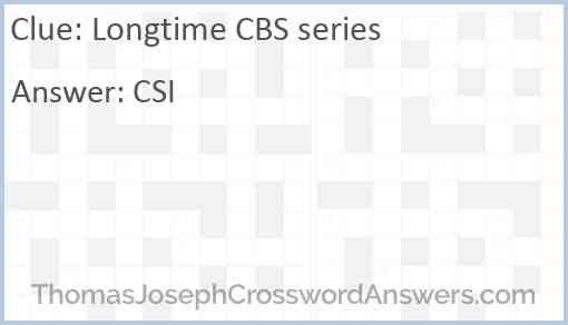 Longtime CBS series Answer