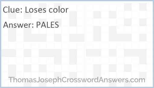 Loses color Answer