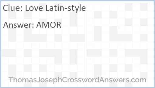 Love Latin-style Answer