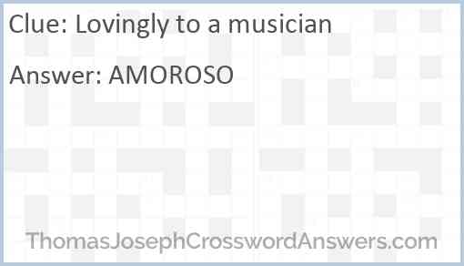 Lovingly to a musician Answer