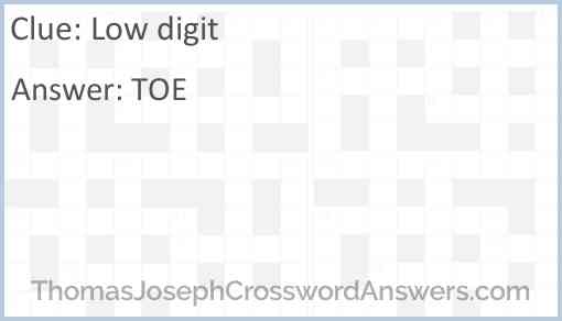 Low digit Answer