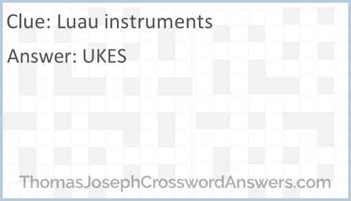 Luau instruments Answer