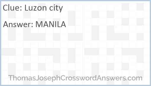 Luzon city Answer