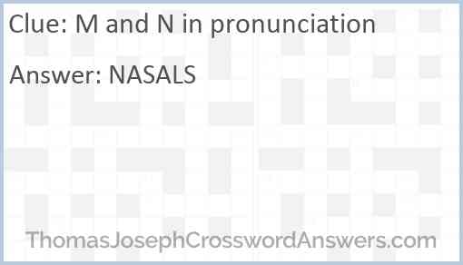 M and N in pronunciation Answer