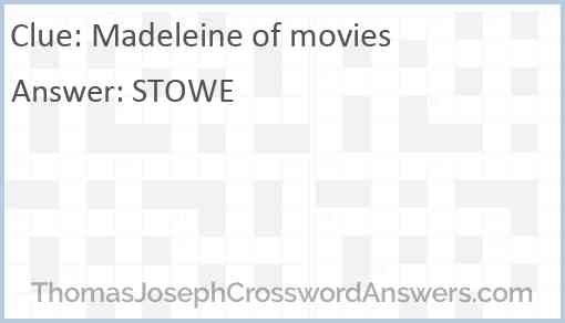 Madeleine of movies Answer