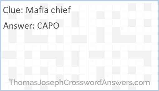 Mafia chief Answer