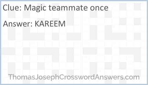 Magic teammate once Answer
