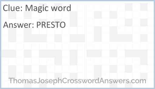 Magic word Answer