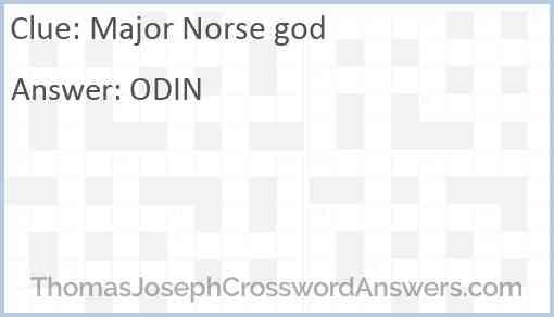 Major Norse god Answer