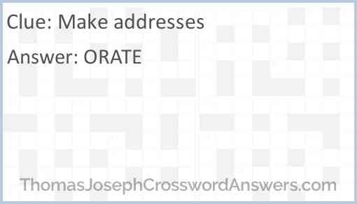 Make addresses Answer
