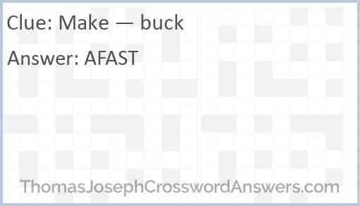 Make — buck Answer