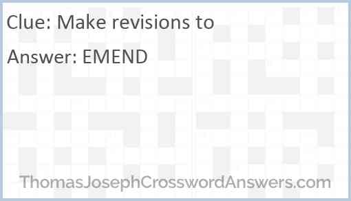 Make revisions to Answer