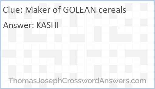 Maker of GOLEAN cereals Answer