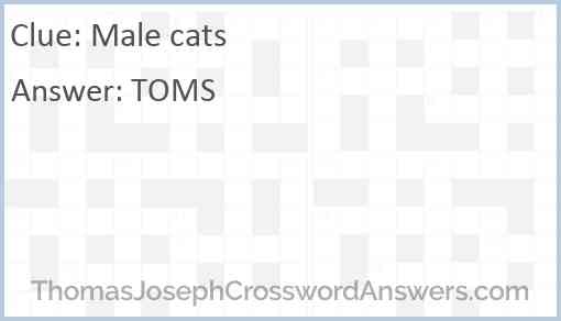 Male cats Answer