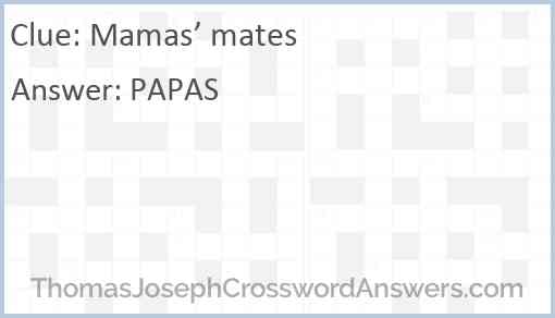 Mamas’ mates Answer