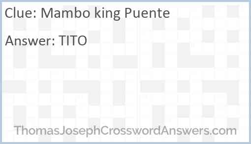 Mambo king Puente Answer