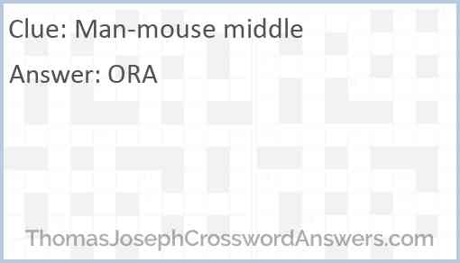 Man-mouse middle Answer