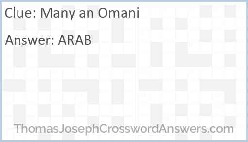 Many an Omani Answer