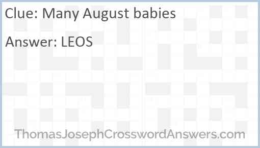 Many August babies Answer